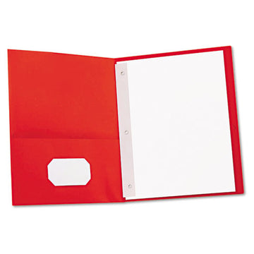 Universal® Two-pocket Portfolios With Tang Fasteners, 0.5" Capacity, 11 X 8.5, Red, 25-box freeshipping - TVN Wholesale